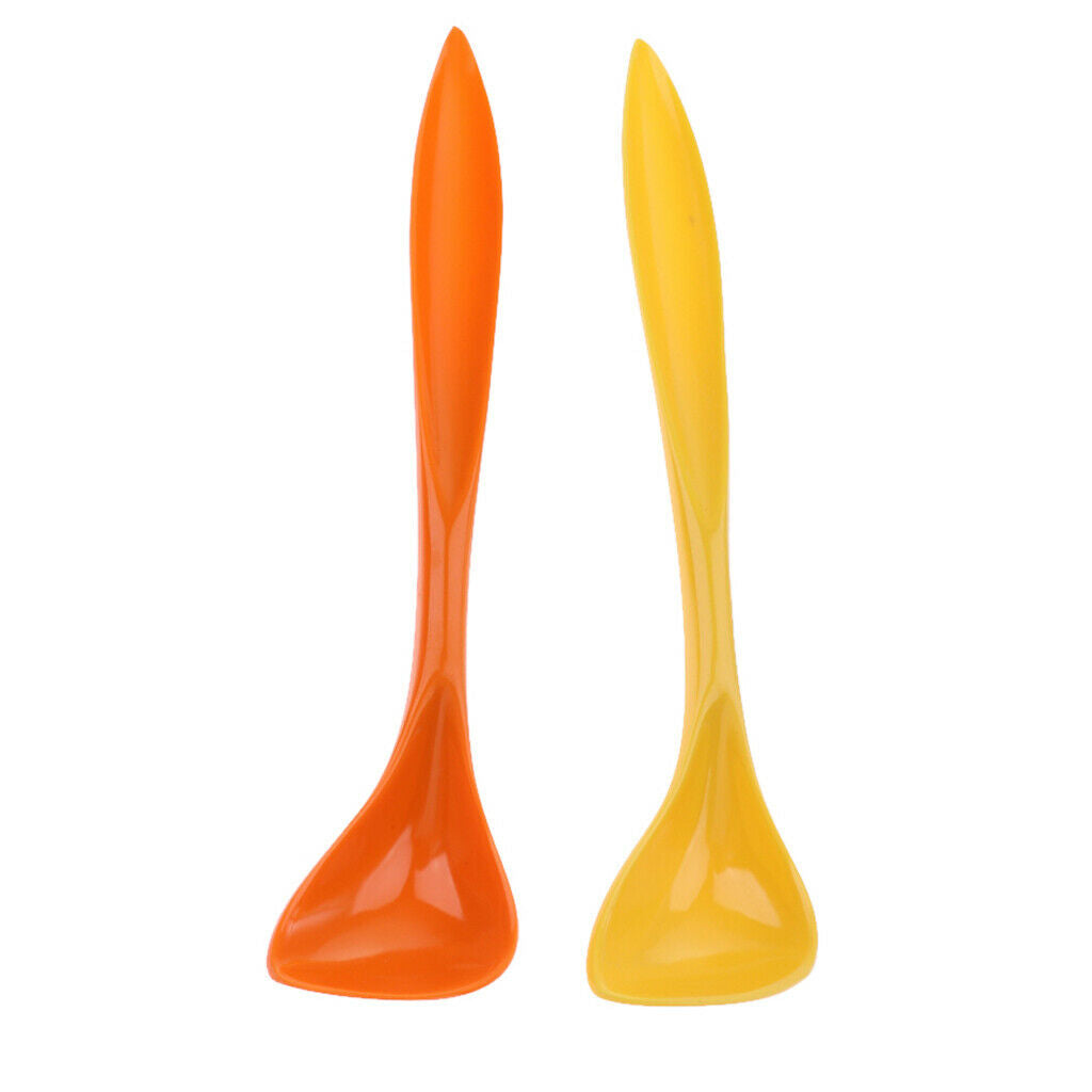 2 pcs Melamine Pet Dog Cat Can Food Spoon with Long Handle (Random Color)