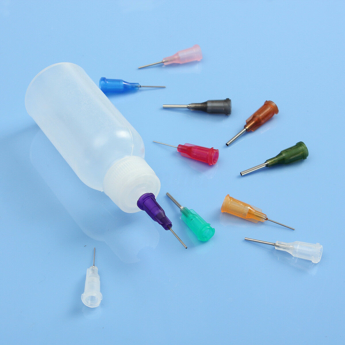30ml Clear Rosin Needle Dispenser Bottle for Glues Liquids Oils + 11 Needles