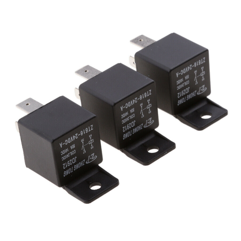 24V 80 Amp 4-Pin Relay For Electric Water Pumps Door Handles Razor Blades