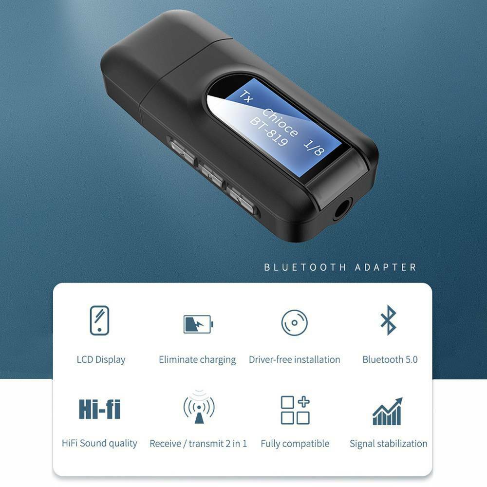 USB Screen Bluetooth Audio Adapter Receiver Transmitter Wireless For TV/PC/Car!