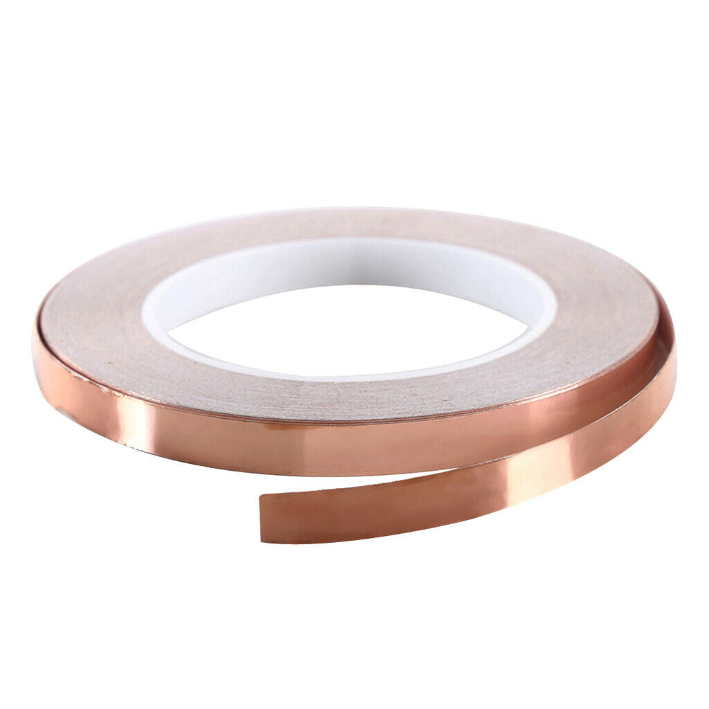 Copper Foil Tape 30m x 10mm - EMI Shielding Double Sided Conductive Adhesive