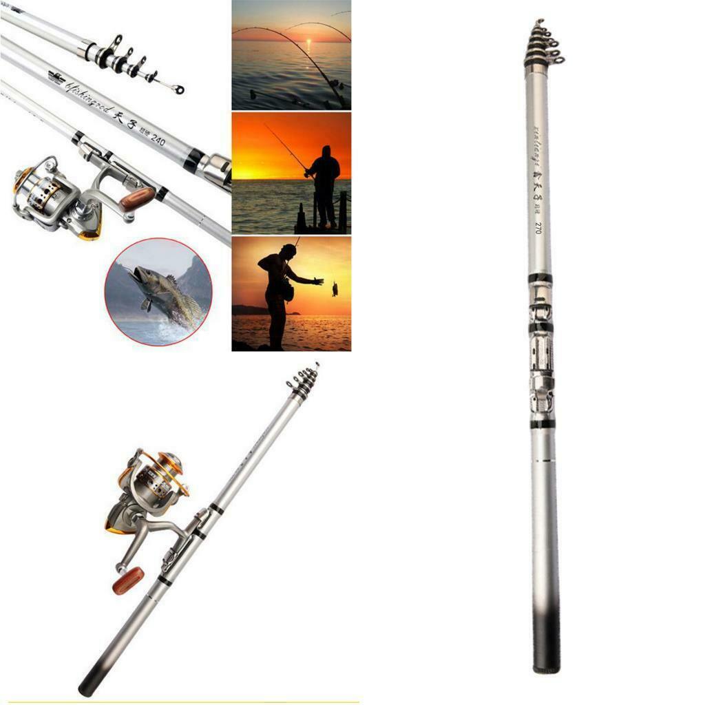 Travel   Fishing Rods Telescopic Travel Fishing Pole 5.2:1  2.7m
