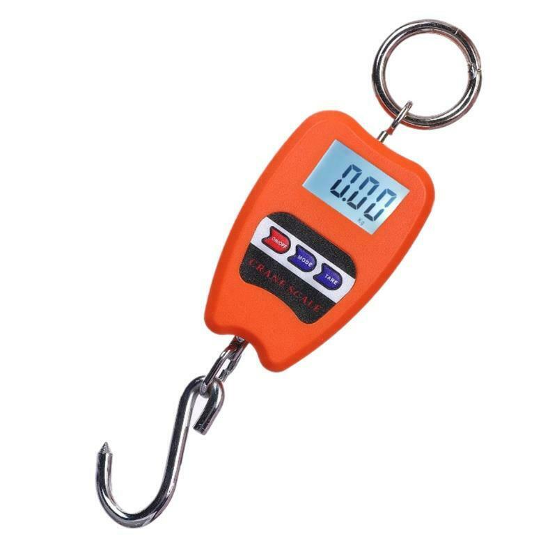Digital Hanging Scale Handheld 200Kg Mini Crane Scale w/ Hooks for Farm Hunting