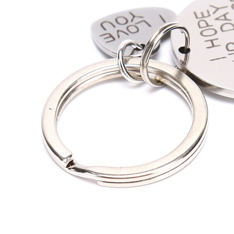 Engraved Pendants I Love You Key Chain Key Ring Jewelry Valentines day gi.l8
