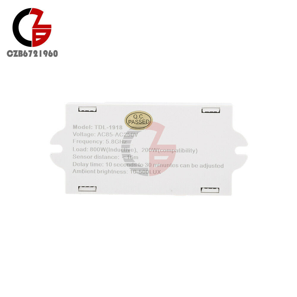 Microwave Human Body Sensor Switch 5.8ghz HF 220V LED 360 Degree Radar Motion