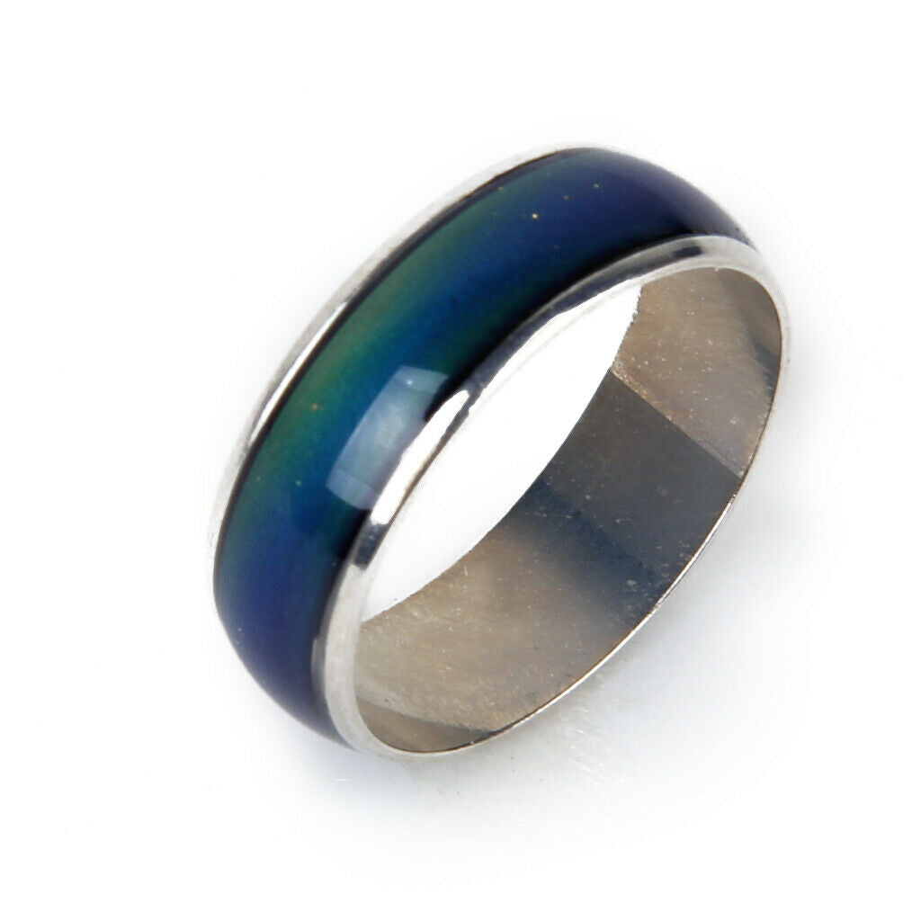 6pcs Popular Colour Changing Mood Ring Mixed Size 5-7 For Ladies/Child