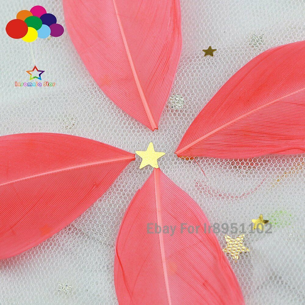 Wholesale Coral 100pcs 5-7cm Colorful Trimmed Goose Feathers Duck Wedding Dress
