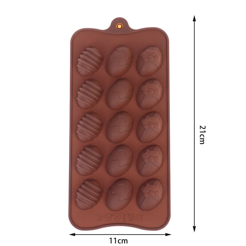 15 Holes Easter Eggs Silicone Chocolate Mold Cake Molds Fondant Ice Cube .l8