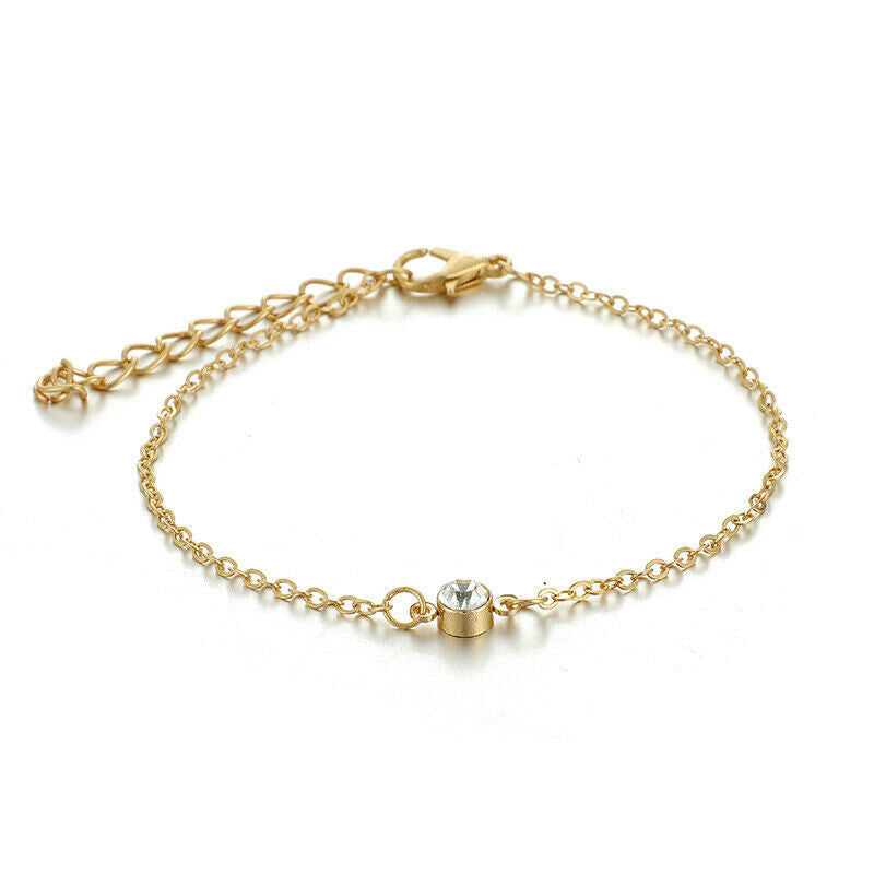 4Pcs Diamonded arrow wings Women Tassels Leaves Circular Chains Bangle Je.l8