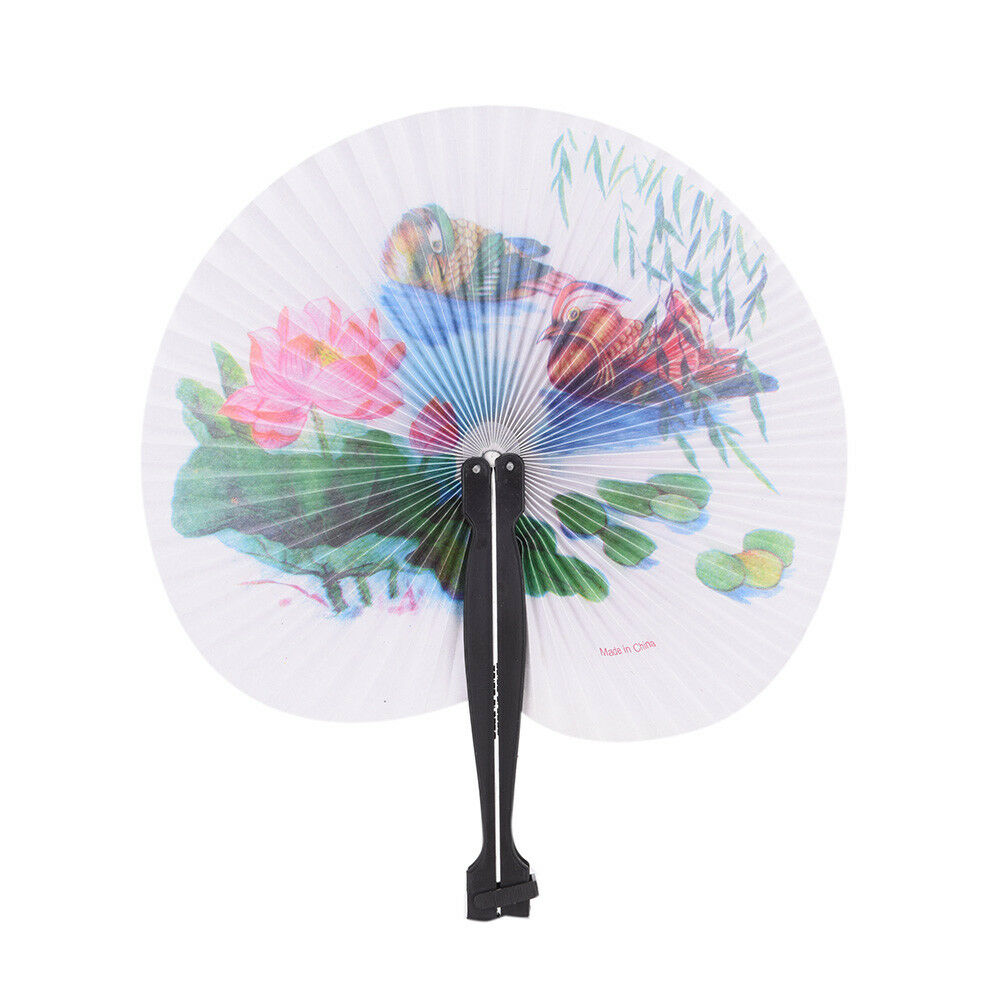 New Paper Hand Fan Plastic Handles Folding Wedding Party Favor Decoration .l8