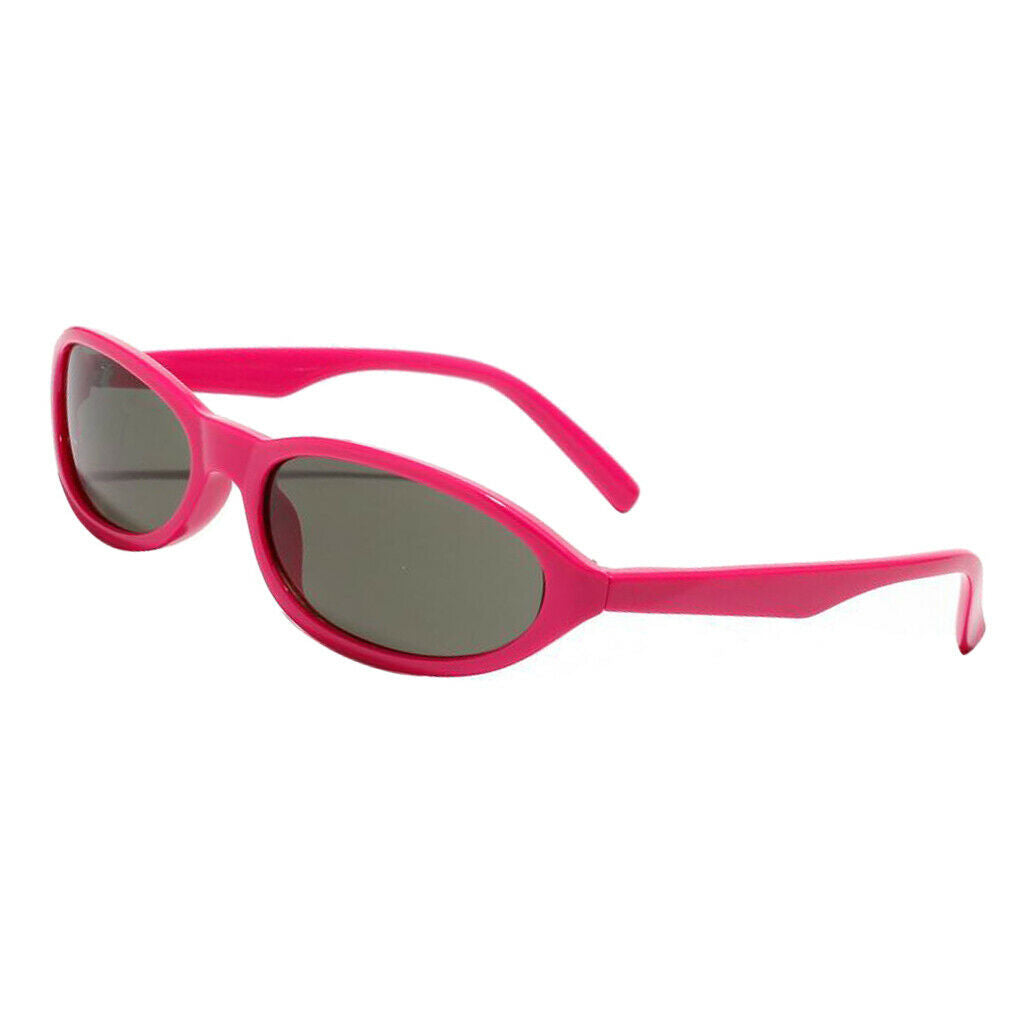 UV400 Oval Small Cat Eye Sunglasses Cool Punk Goth Shades Rave Rose Red