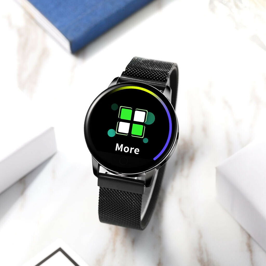 Smart Watch Outdoor Sport Fitness Tracker Bracelet Bacd Black (Steel)