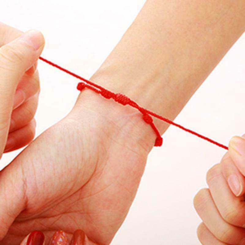 7 Knots Red Rope Bracelet Male Female Youth Friendship Bracelet Good Luck Amulet