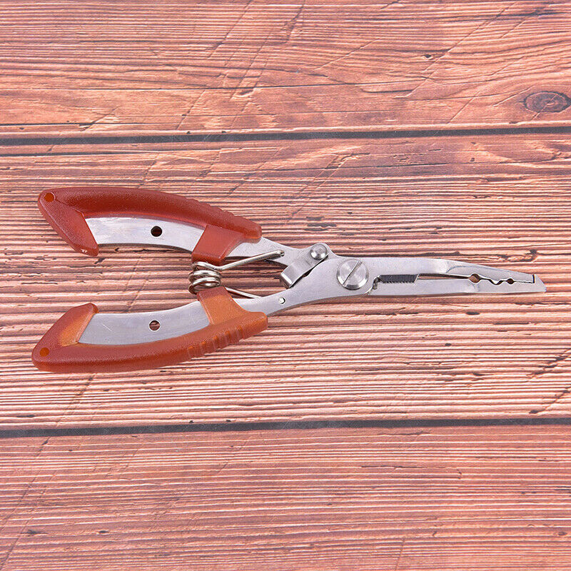 Orange Fishing Pliers Stainless Steel Hook Cutter Line Remove Fishing To.l8