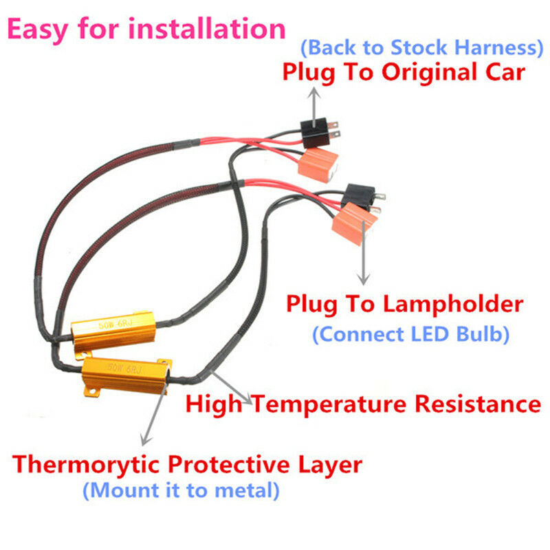 No Error HID White H7 LED Bulb Kit For BMW 3 5 Series Daytime Running Light