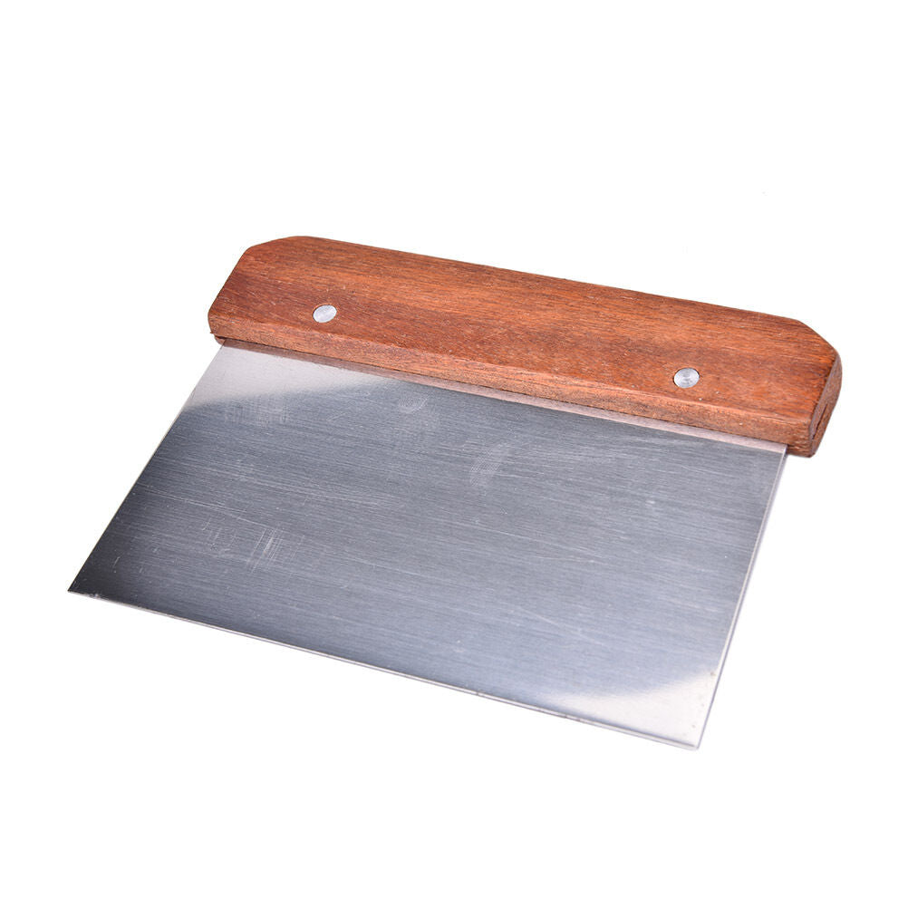 1X Stainless Steel Pizza Dough Scraper Cutter Kitchen Flour Pastry Cake Tool ADD