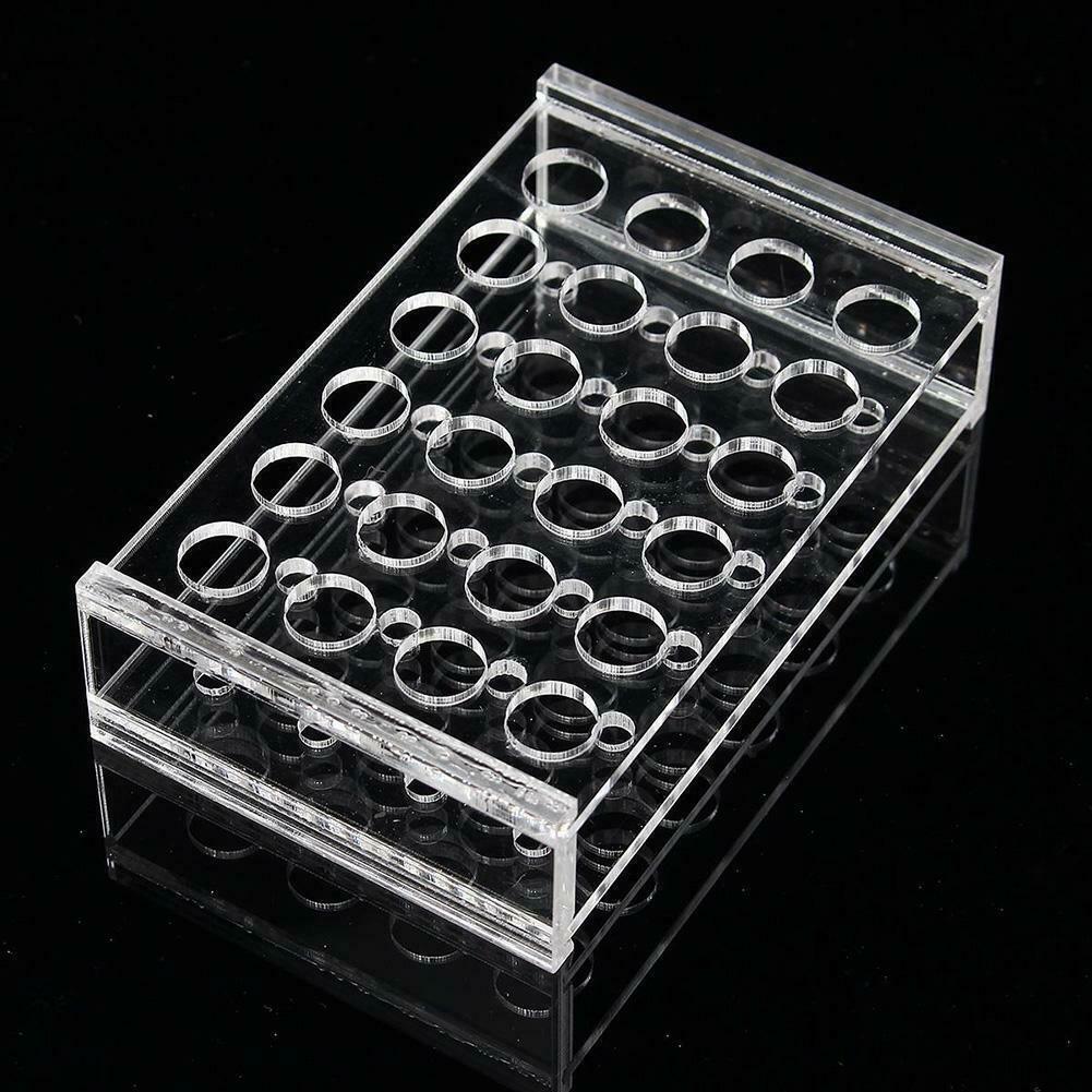 24 Holes Test Tube Rack Testing Tubes Holder Storage Plastic Lab Supplies NEW