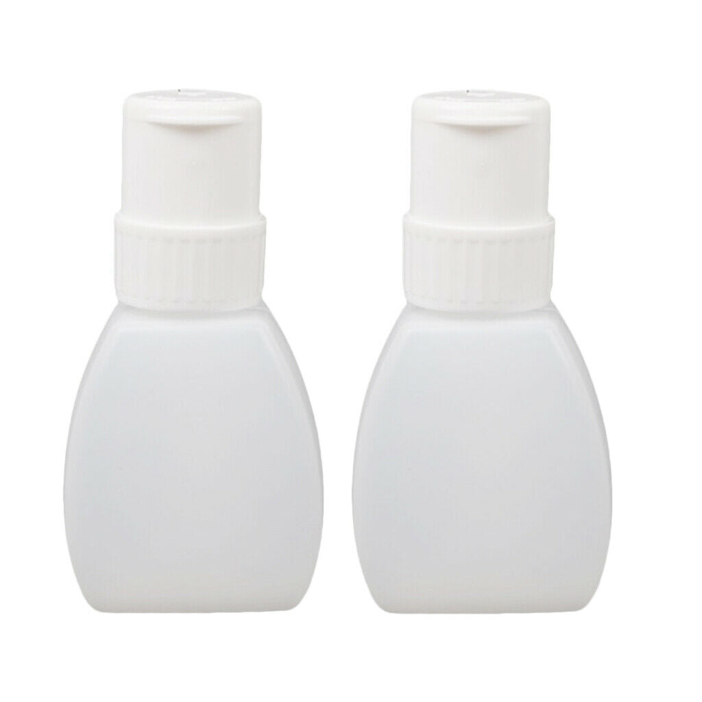 2x Nail Polish Remover Pump Dispenser Lockable Acetone Push Down Bottle