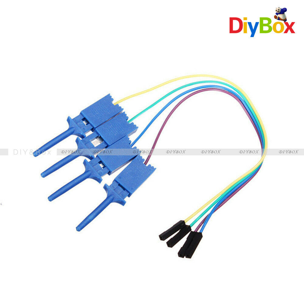 4PCS Test Clamp Wire Hook Test Clip for Logic Analyzer Electronic Components