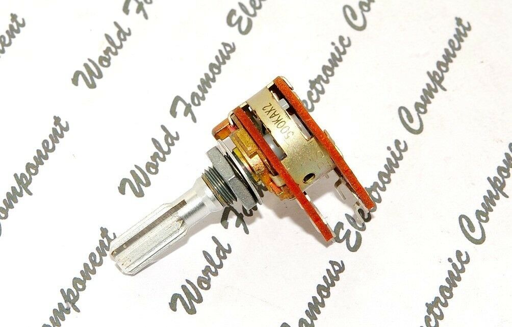 1pcs - ALPS 705P 500KA Volume Dual Step Carbon Potentiometer knurled - JAPAN