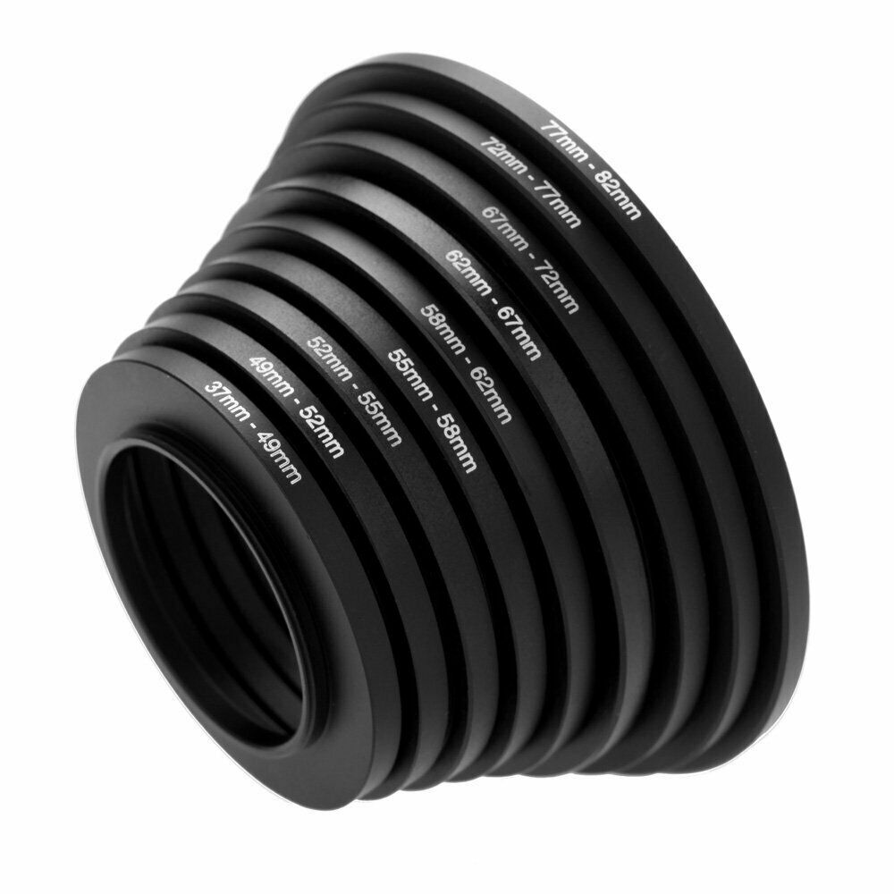18pcs Fixed Camera Lens Ring 82-37mm 37-82mm For
