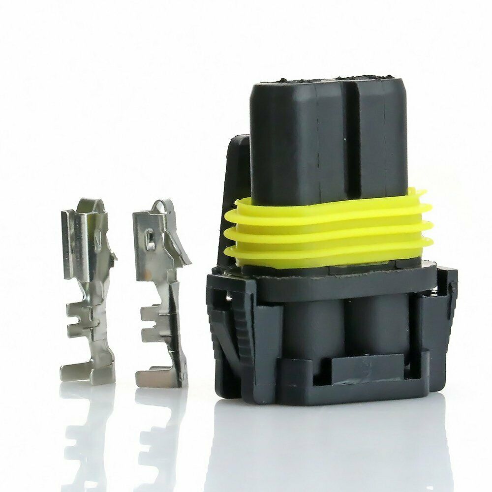 5x 9005 HB3 9006 HB4 H10 Female Connector HID Xemon Socket Plug W/Terminal Pins
