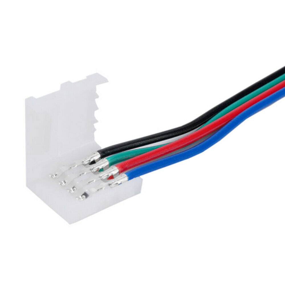 10 x 15cm 4 Pin 5050 3528 LED RGB Connector Extension Cable Wire LED Strip Clip