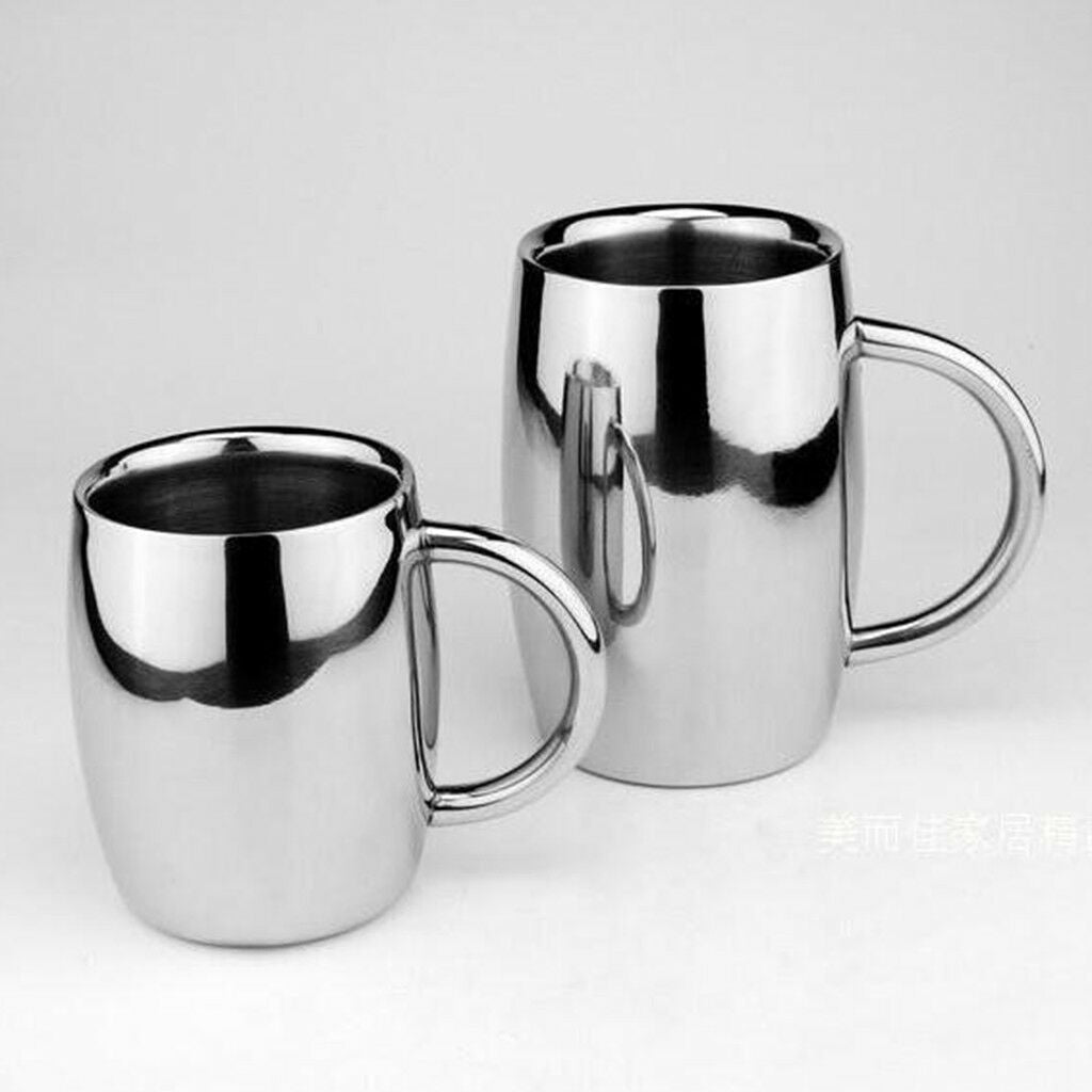Stainless Steel Mugs Double Wall Insulated Coffee Tea Beer Travel Mugs 550ml