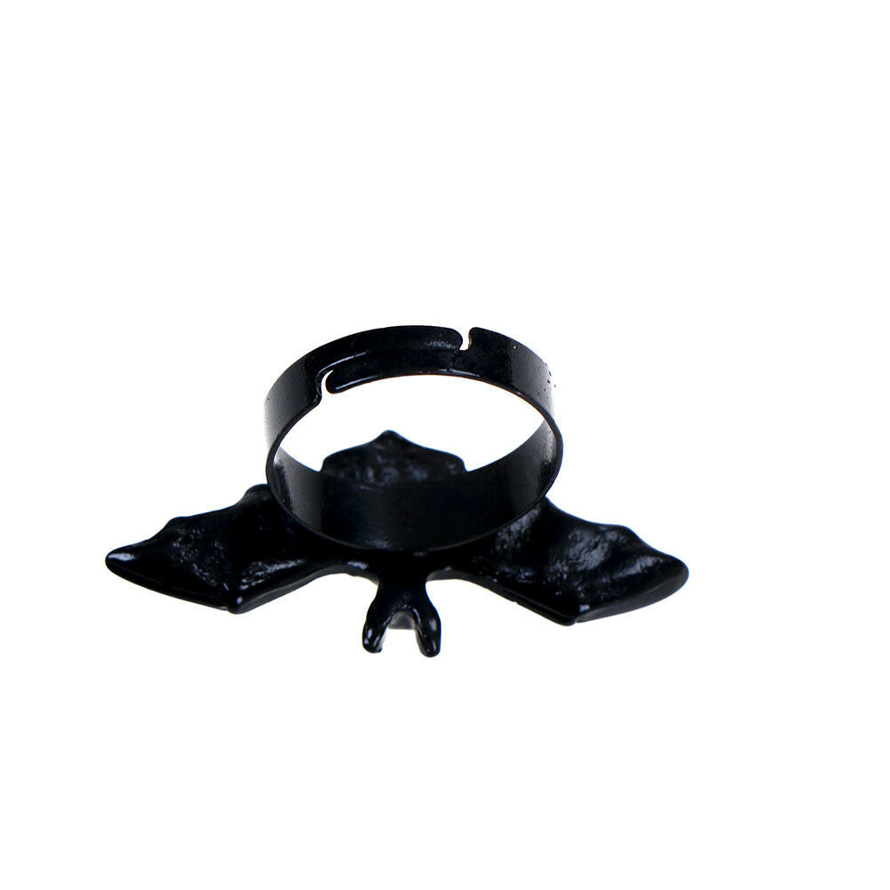 New Women Jewelry Wholesale Black Bat Personality Adjustable Ring Animal R.l8