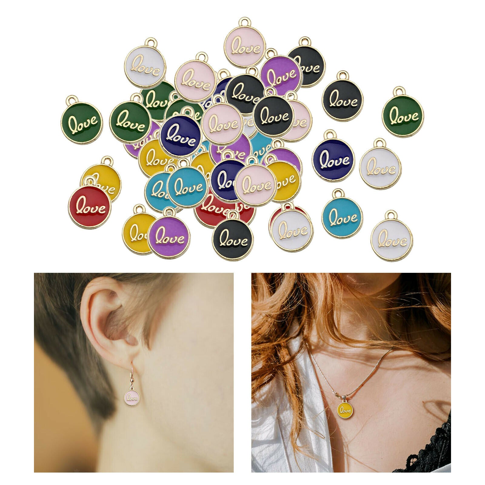 45 Alloy Charms Pendants Jewelry Making Necklace Mix DIY Craft Supplies