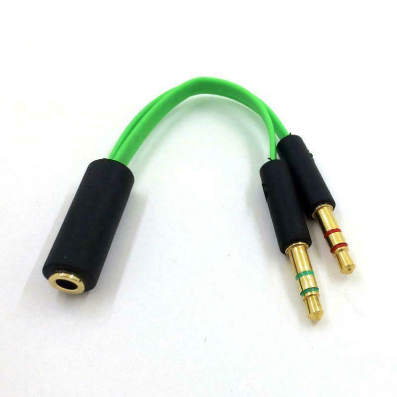 Earphone Audio Cable Headphone Adapter Splitter Headset Microphone for Razer