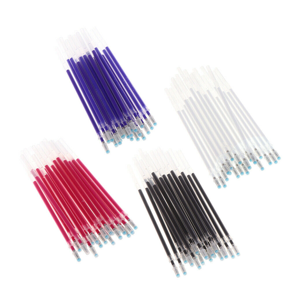 40X 2 Colors Heat Erasable Fabric Pens Heat Pens Replaceable Pen Refills for