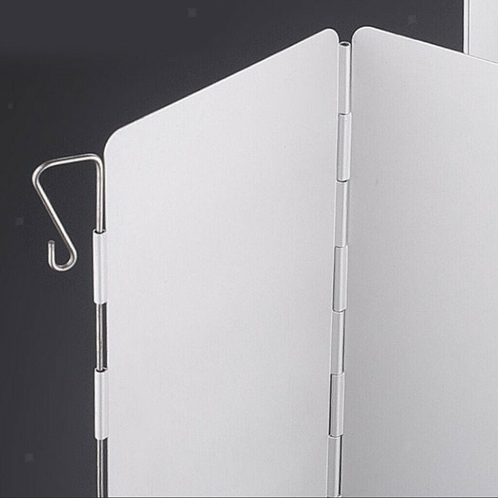 10x Plate Aluminum Alloy Foldable BBQ Stove Wind Screen Burner Cooking