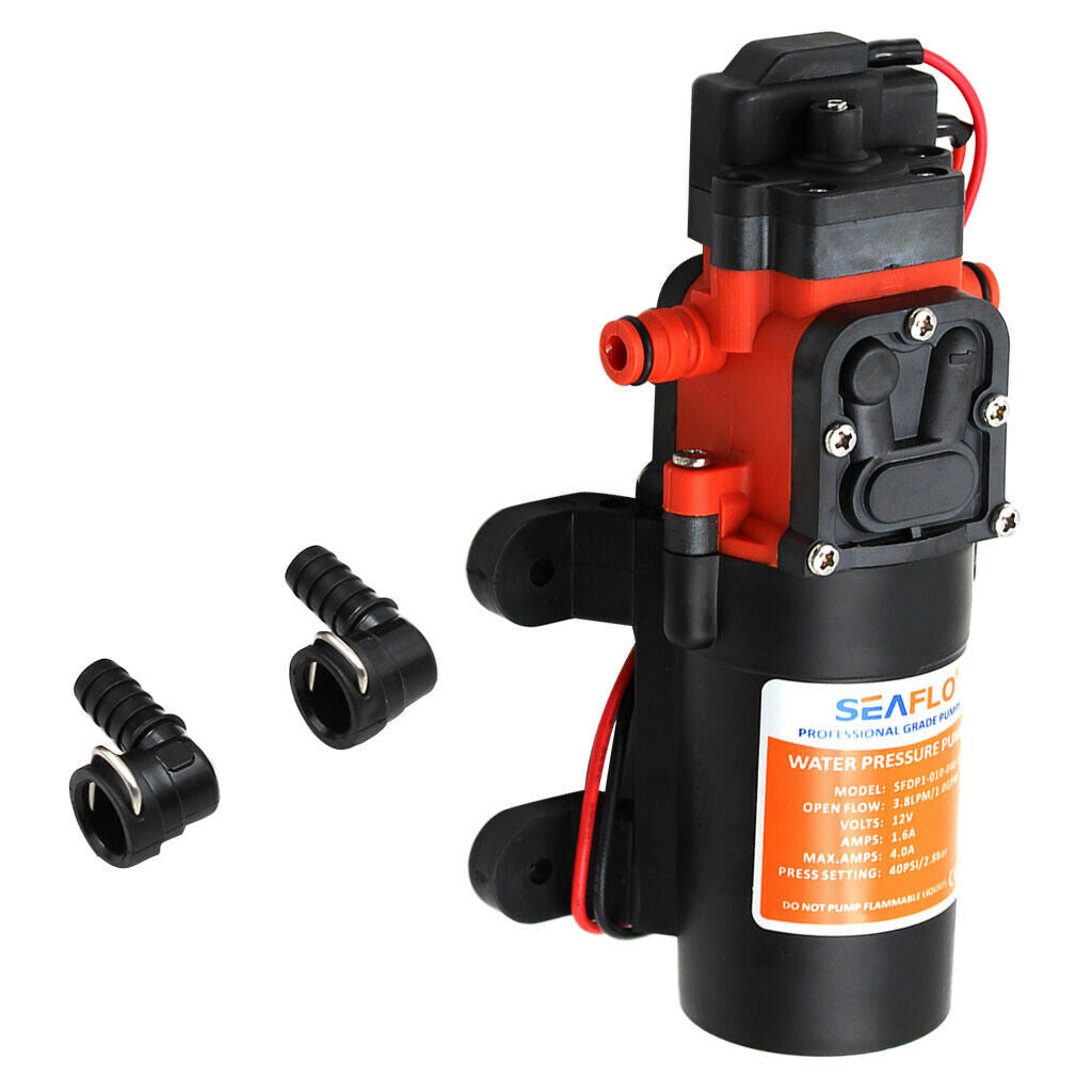 DC 12V 1.2GPM 4.2L / Min 35 PSI Pressure Self-Priming Diaphragm Pump
