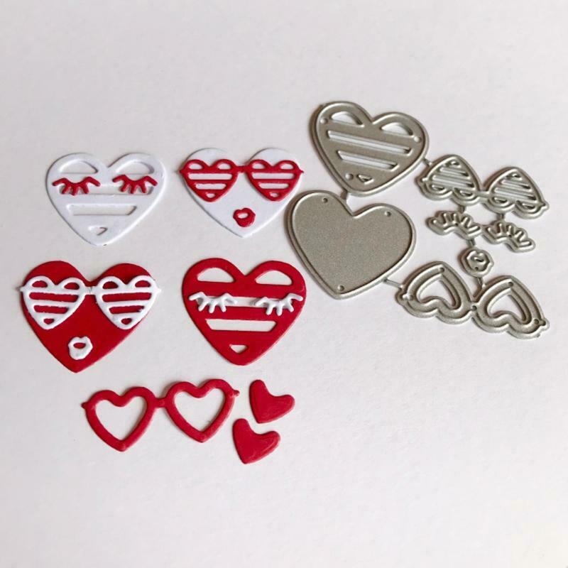 Love Eye Lashes Carbon Steel Cutting Dies DIY Scrapbooking Photo Album Embossing