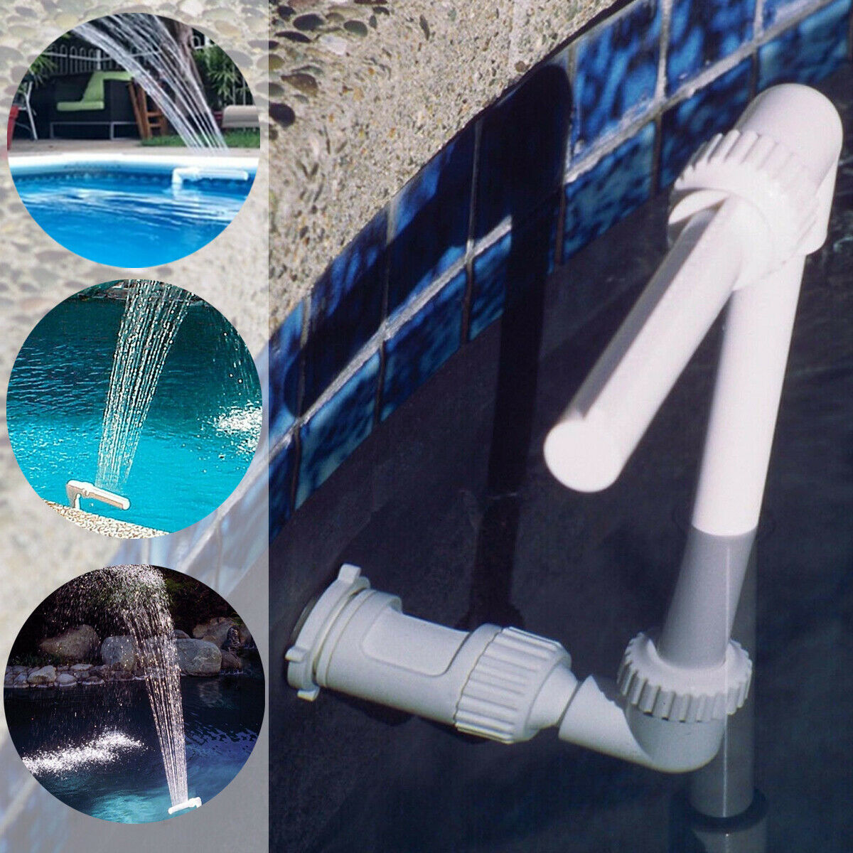 Water Fountain Swimming Pool Sprinkle Accessories Waterfall Above In-ground Pool