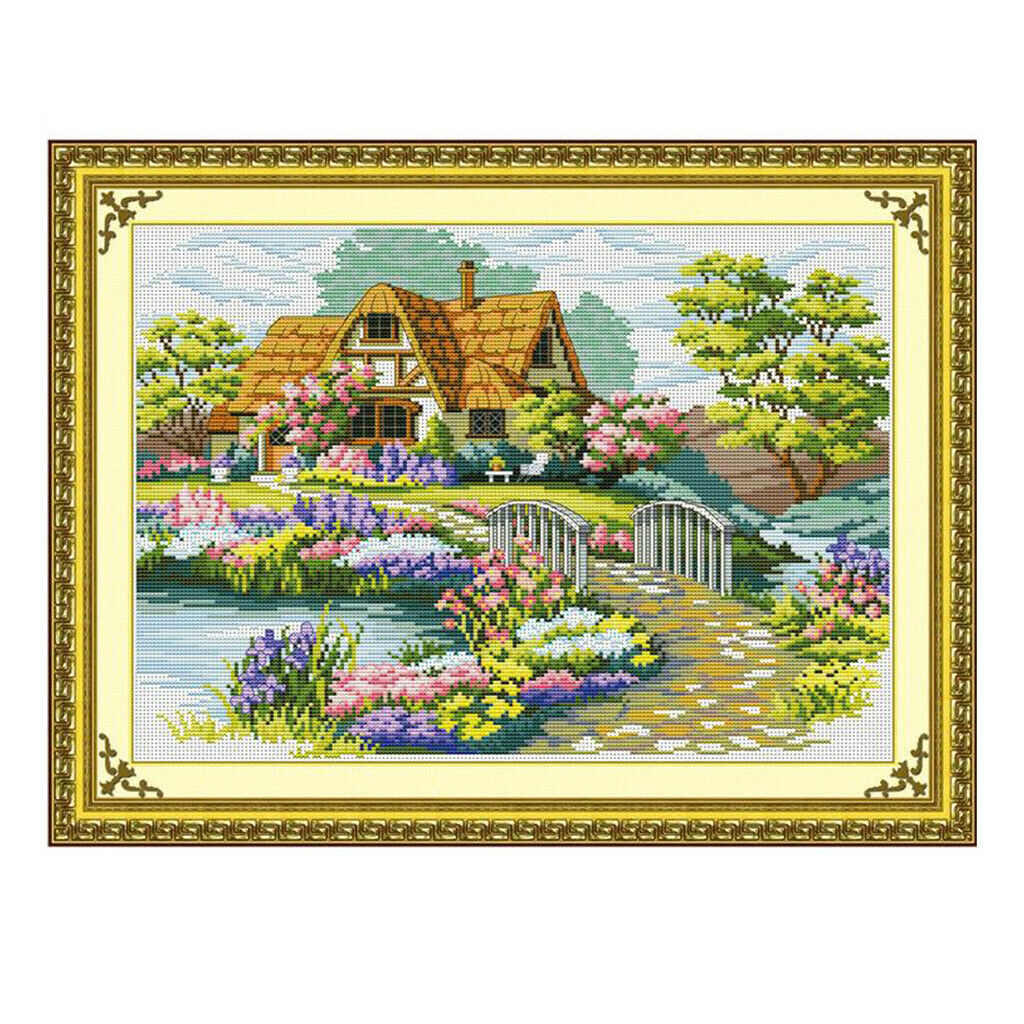 Cross Stitch Pattern Cross Stitch Kit to Embroider Pictures (Garden Cottage)
