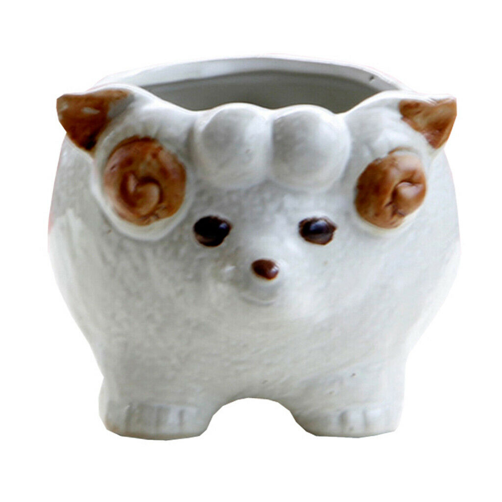 Cute Sheep Style Ceramic Flower Pot Succulent Plant Container