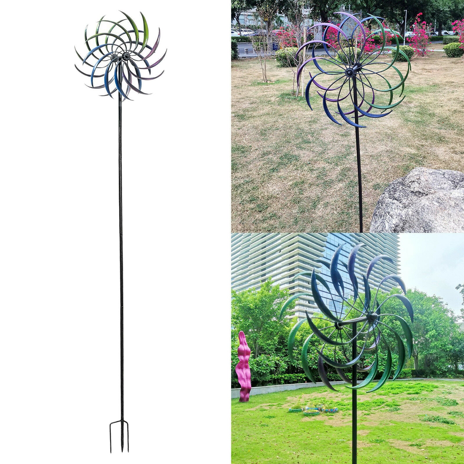 Iron Wind Spinner Anti-rust Lawn Windmill Patio Decoration Ornament Arts