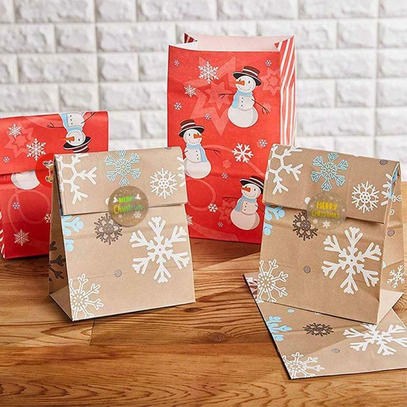 500pcs Round Merry Christmas Thank You Stickers Gift Package Seal Labels Decor