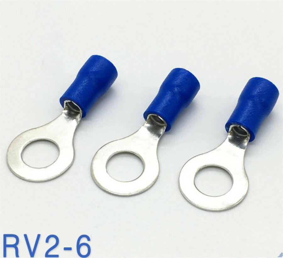 120Pcs Assorted Auto Electrical Wiring Connectors Insulated Ring Crimp Terminals