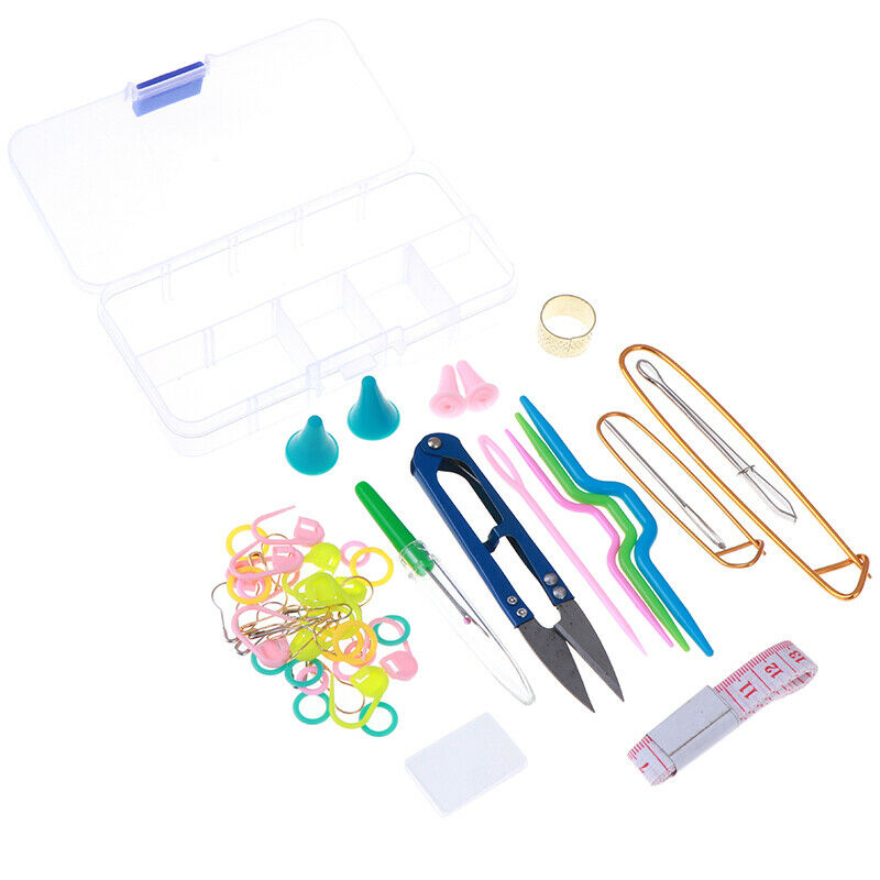 1 Set Knitting Tools Crochet Needle Hook Accessories Weave w/Case Box Yar.l8
