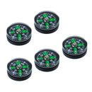 5pcs Mini Pocket Survival Liquid Filled Button Compass for Camping Hiking