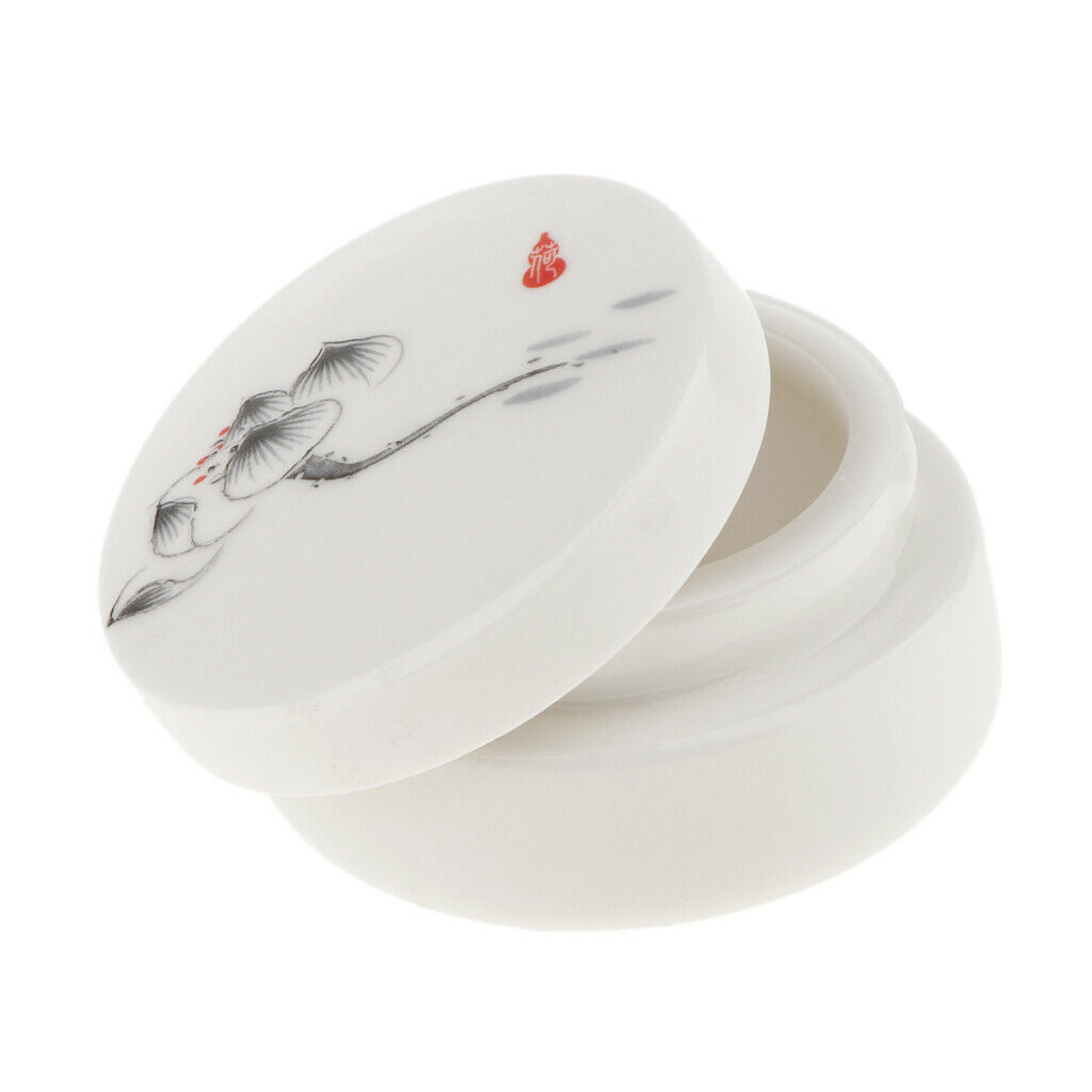 Empty Ceramic Loose Powder Makeup Case Jewelry Tea Tin Pot Containers 50g