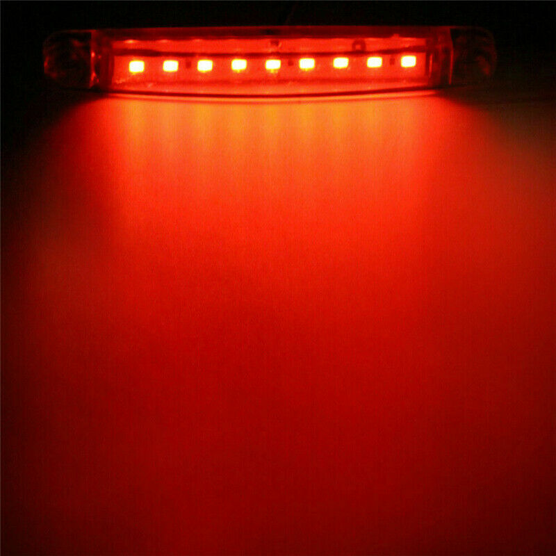 30Pcs 9 LED Bus Truck Trailer Side Marker Indicators Lights Waterproof Wide Side