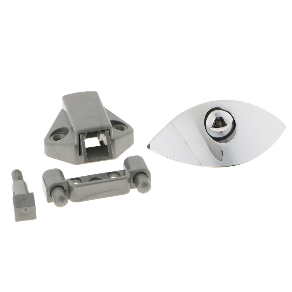 2pcs Half Moon Handle Push Lock Aluminum Keyless Latch Catch Knob Luster