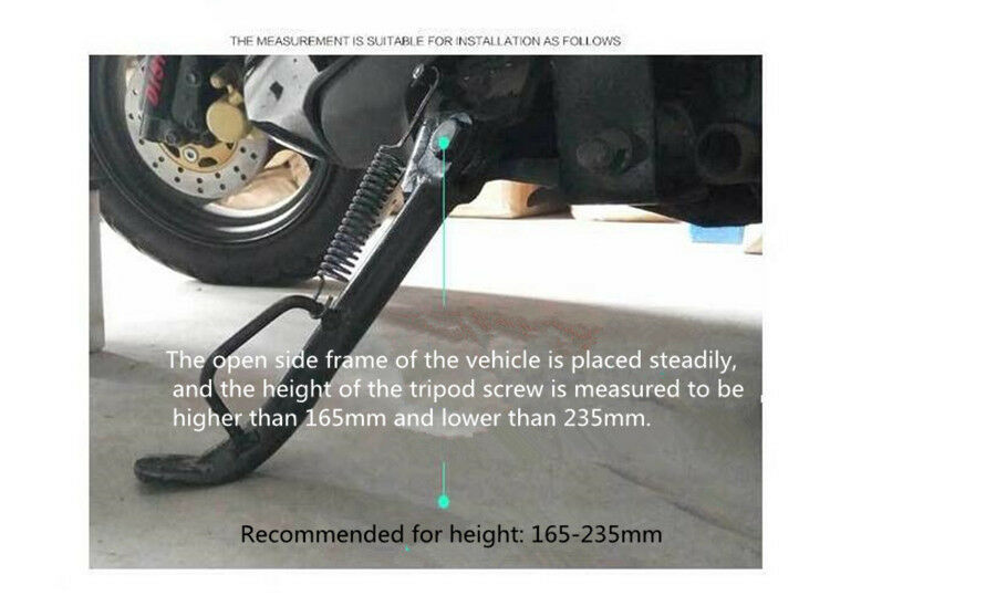 Black Alloy Adjustable Motorcycle Side Tripod Holder Cool Styling Fall Protect