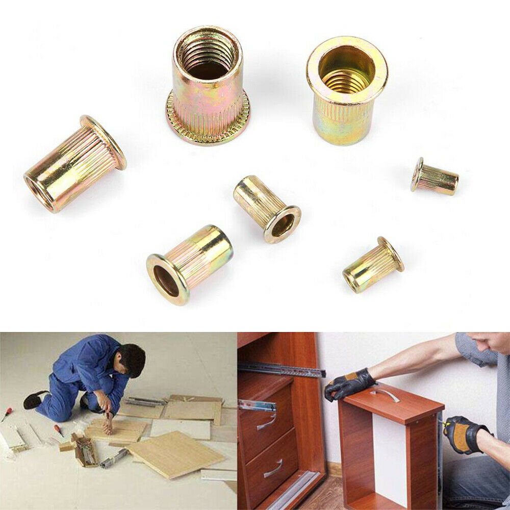 150Pcs Boxed Color-Plated Zinc Rivet Nut M3-M10 Set Vertical Rivet Nut Pull Cap