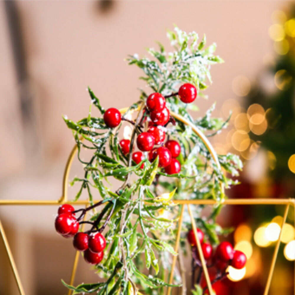 LED Christmas Red Fruit Pine Needle Light String for Indoor Outdoor Party Decor