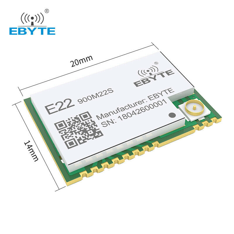 SX1262 LoRa Transceiver 915Mhz E22-900M22S 22dBm SMD IPEX IoT Wireless Module